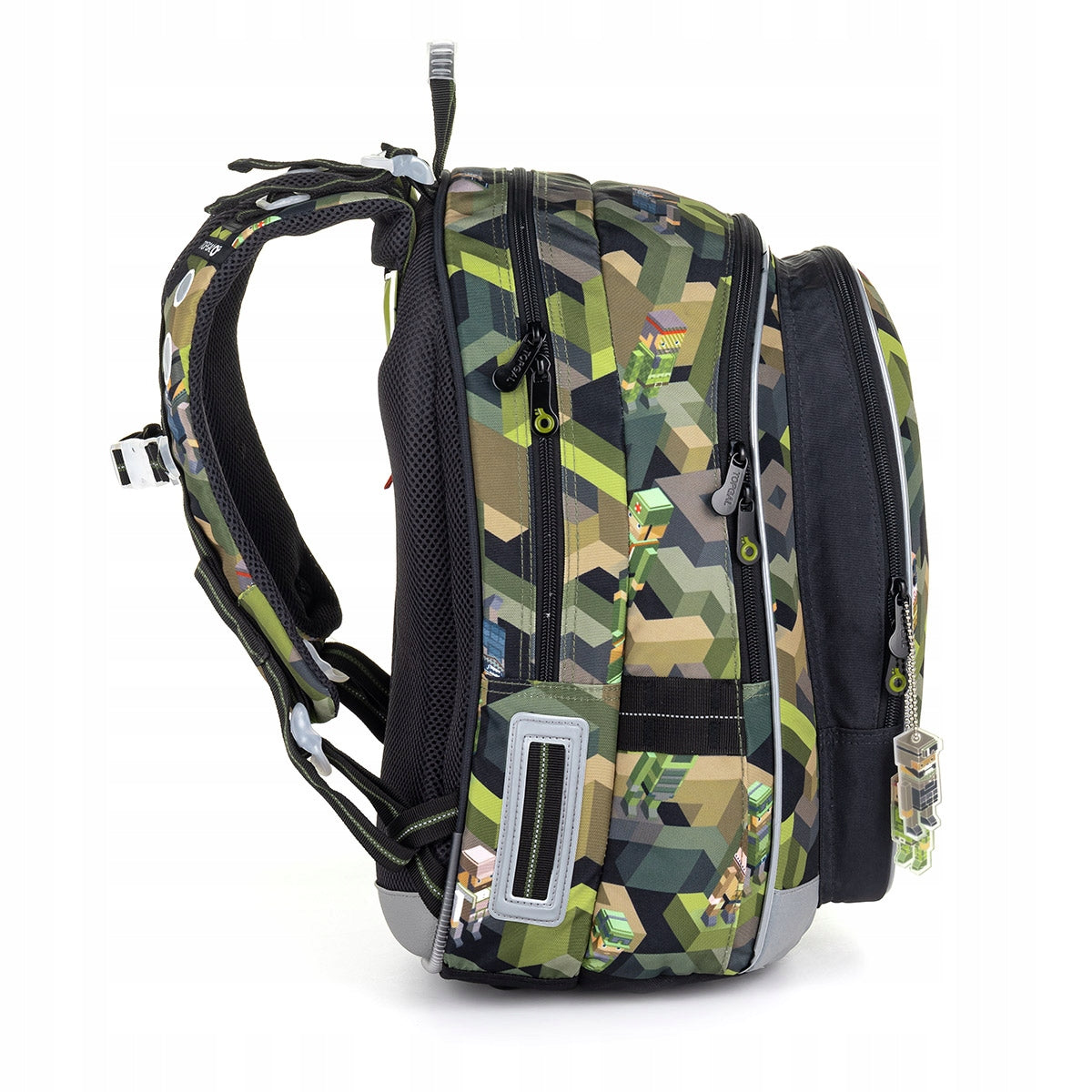 School backpack green PixelArt Topgal MIRA 20046 Manufacturer code MIRA_20046_B