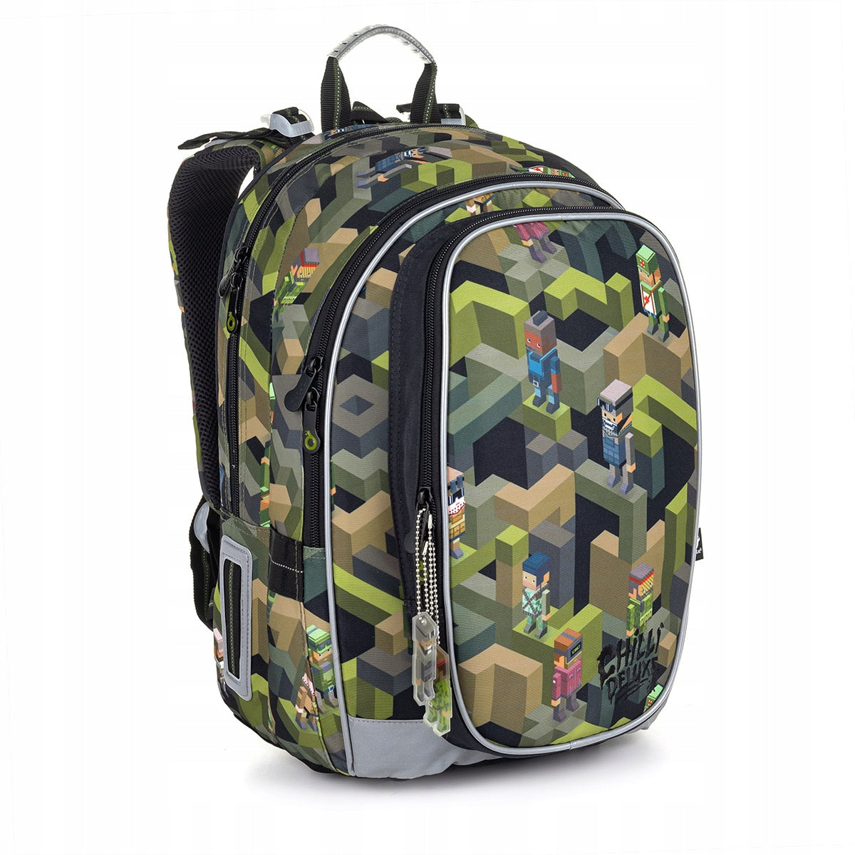 School backpack green PixelArt Topgal MIRA 20046
