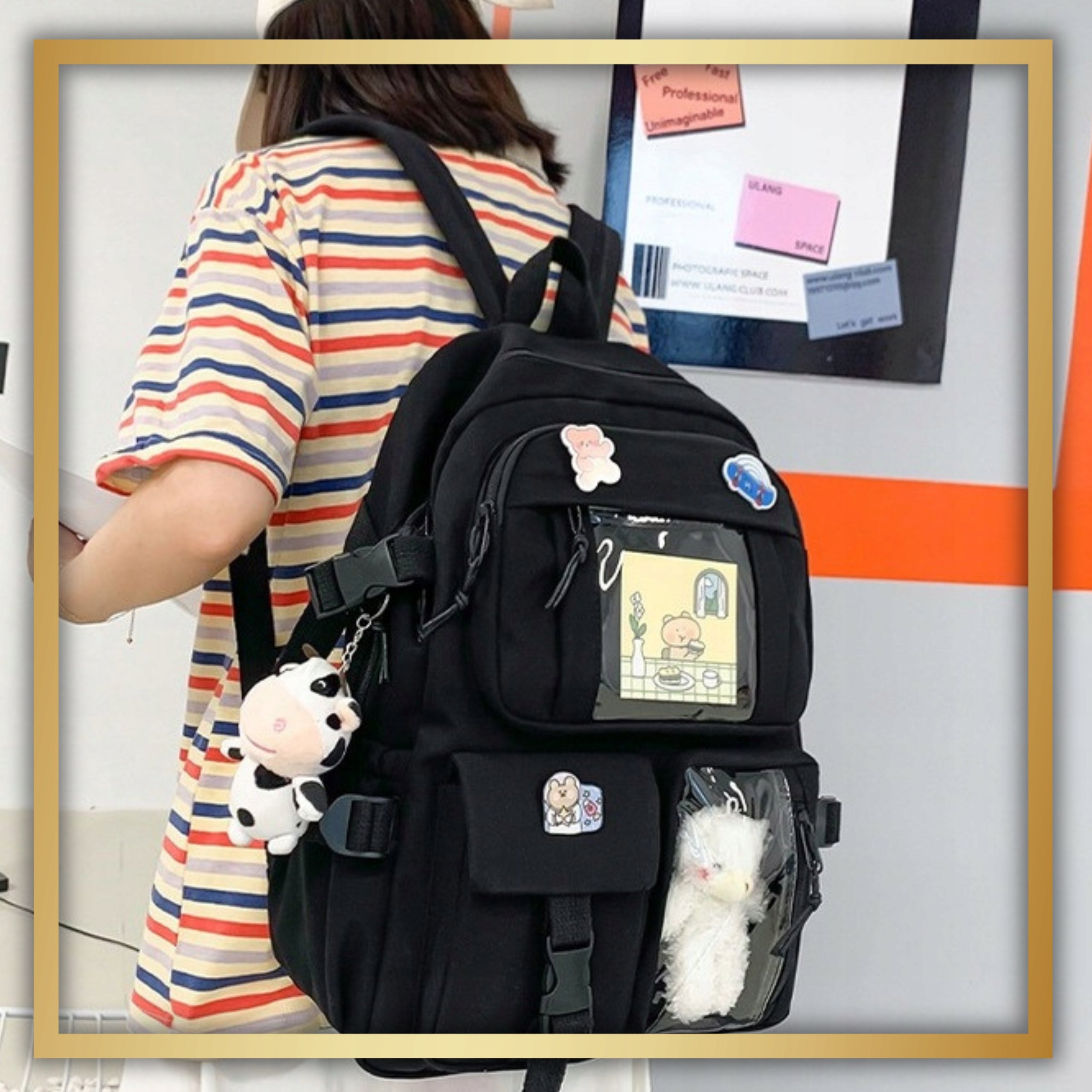 School backpack multi-chamber baguru black Brand no brand