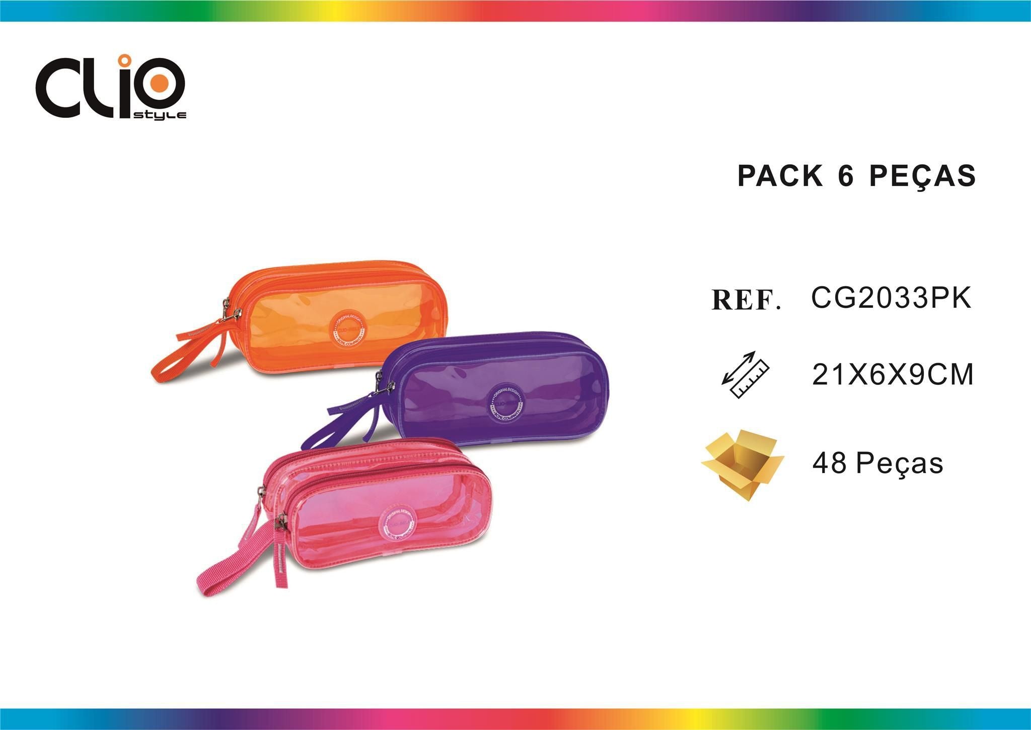 School backpack pink 21×6×9 cm transparent