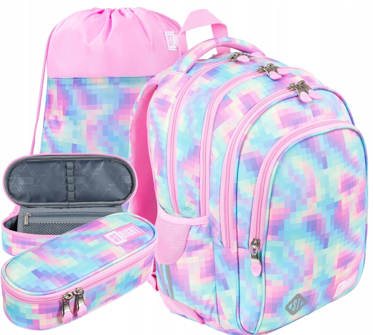 School backpack satchel Pastel Pixels St.Right