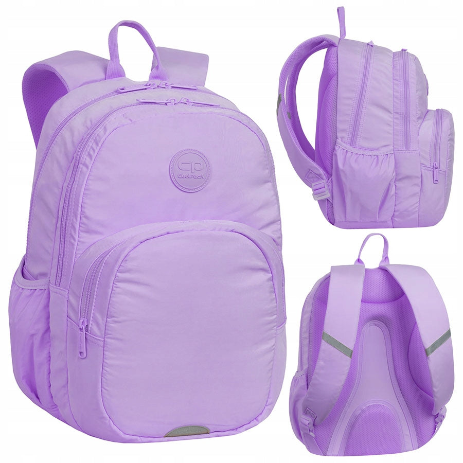School backpack smooth PURPLE pastel COOLPACK RIDELR