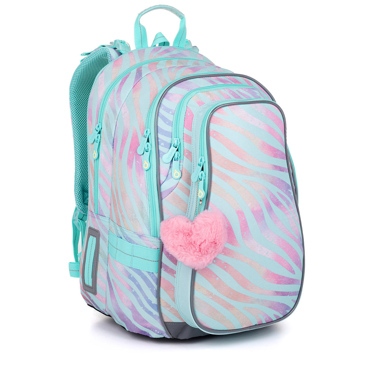 School backpack turquoise and pink Topgal LYNN 25007