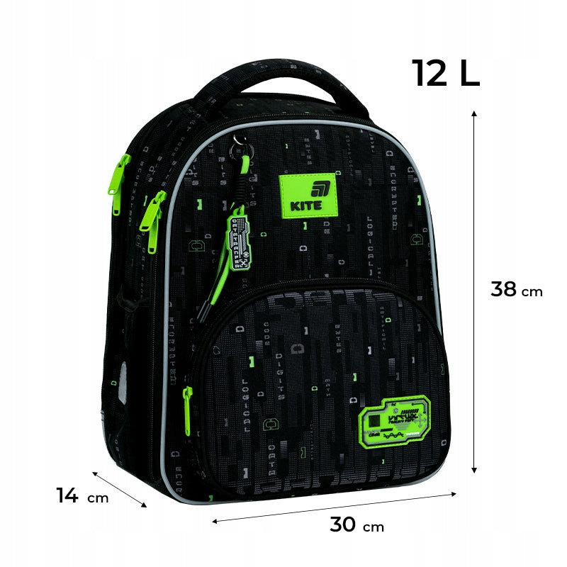 School backpack up to 1st class black stiffened orthopedic for players Kite Manufacturer code K26-556M-4