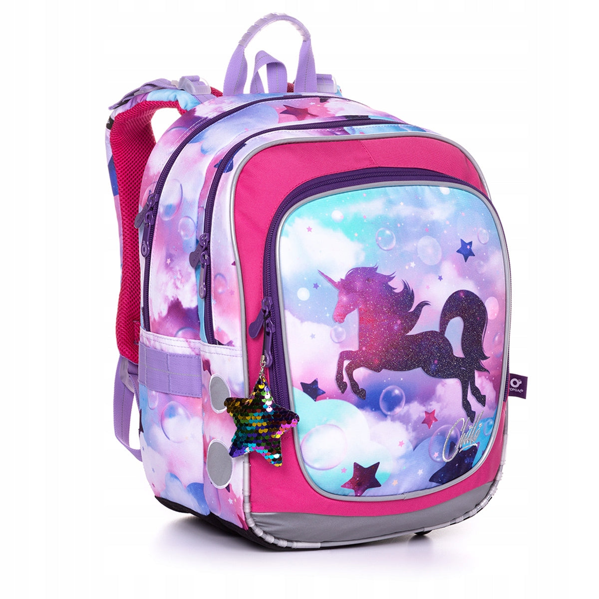 School backpack with unicorn Topgal ENDY 20002 1-3 class for girls