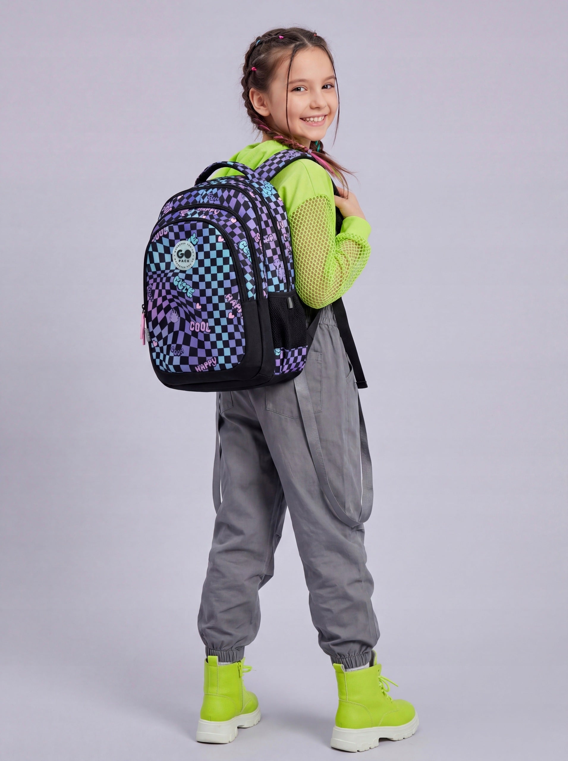 School backpack youth multi-chamber anatomical colorful GoPacka Manufacturer code GO26-162M-2