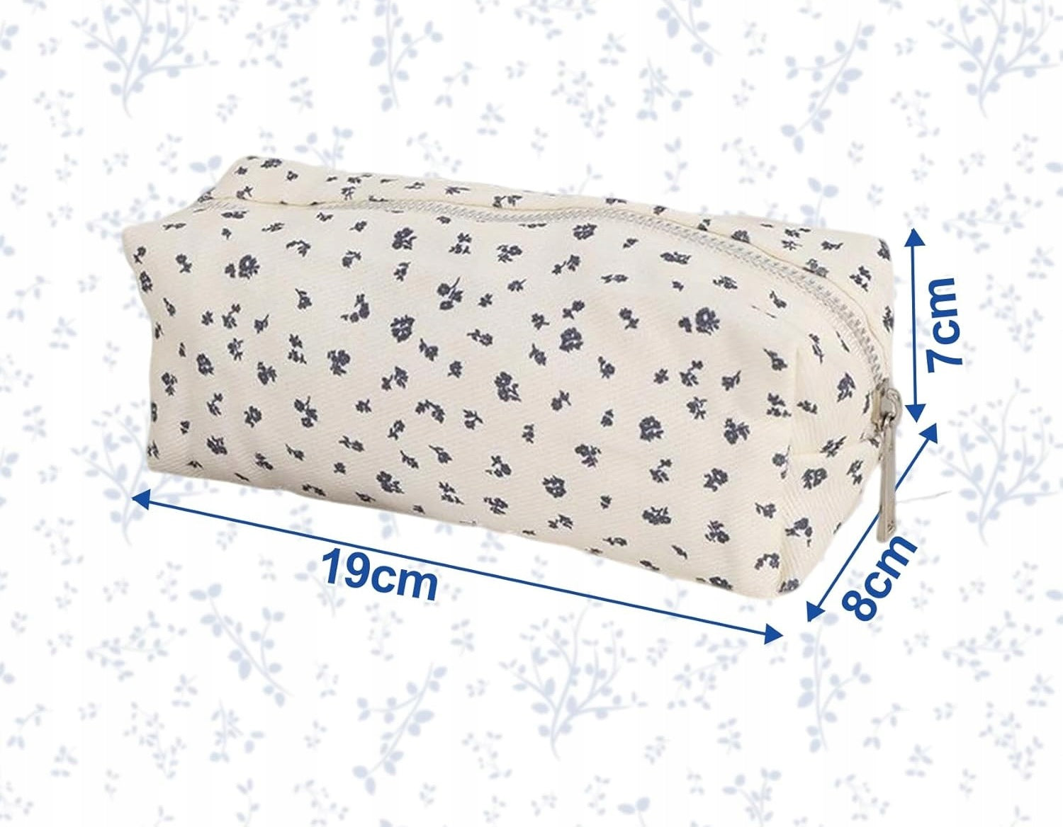 School pencil case girls fabric flowers sachet 2 pieces Manufacturer code 5908140588806