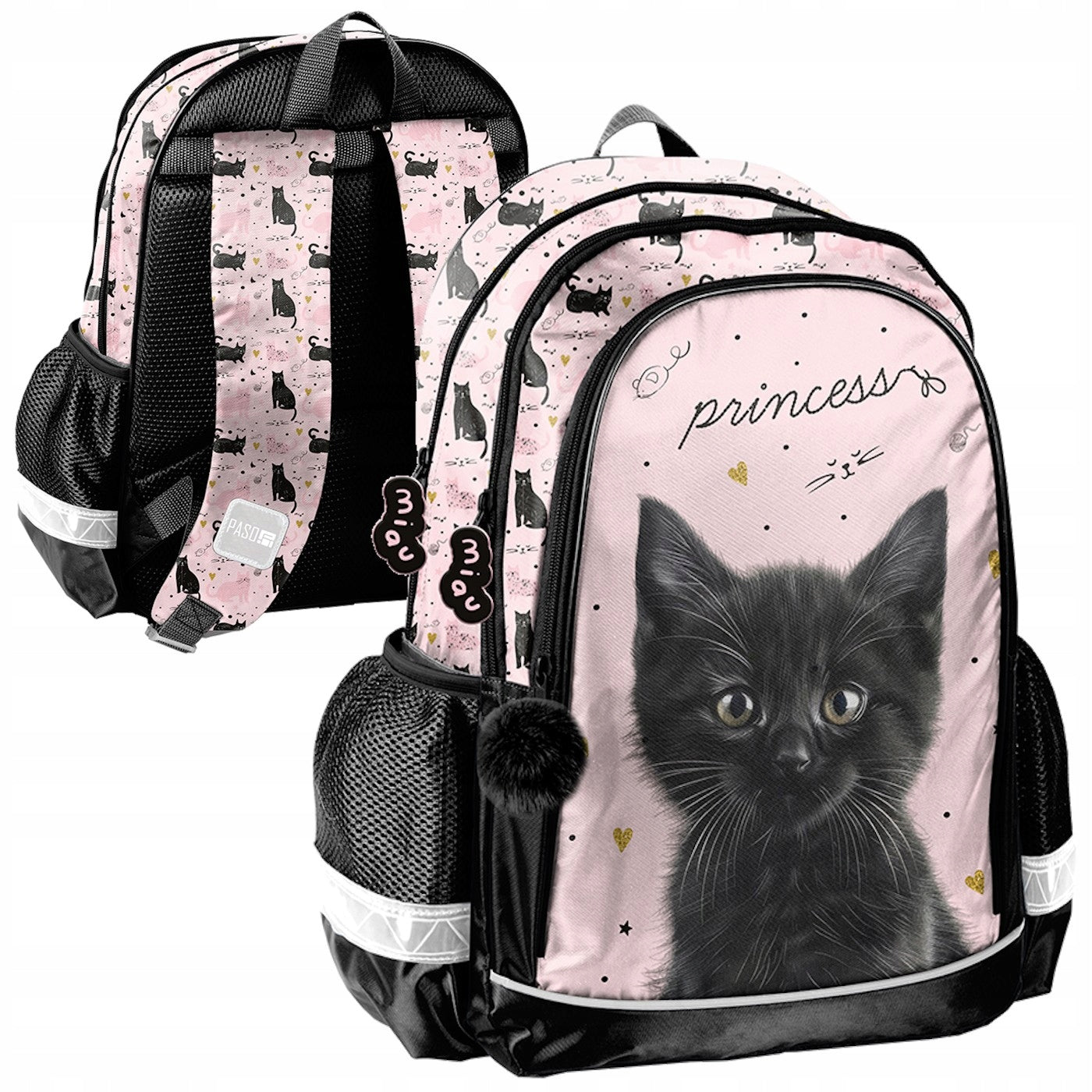 School satchel BACKPACK Black Cat Kitten | Class 1-3