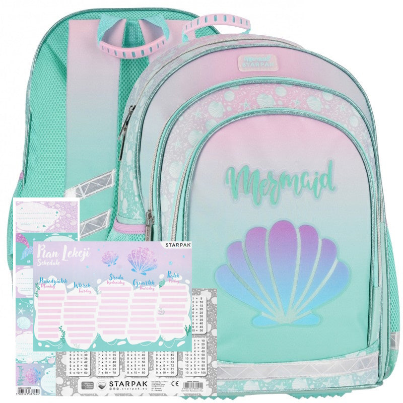 School satchel BACKPACK Shell Mermaid | Pastel | Class 1-3