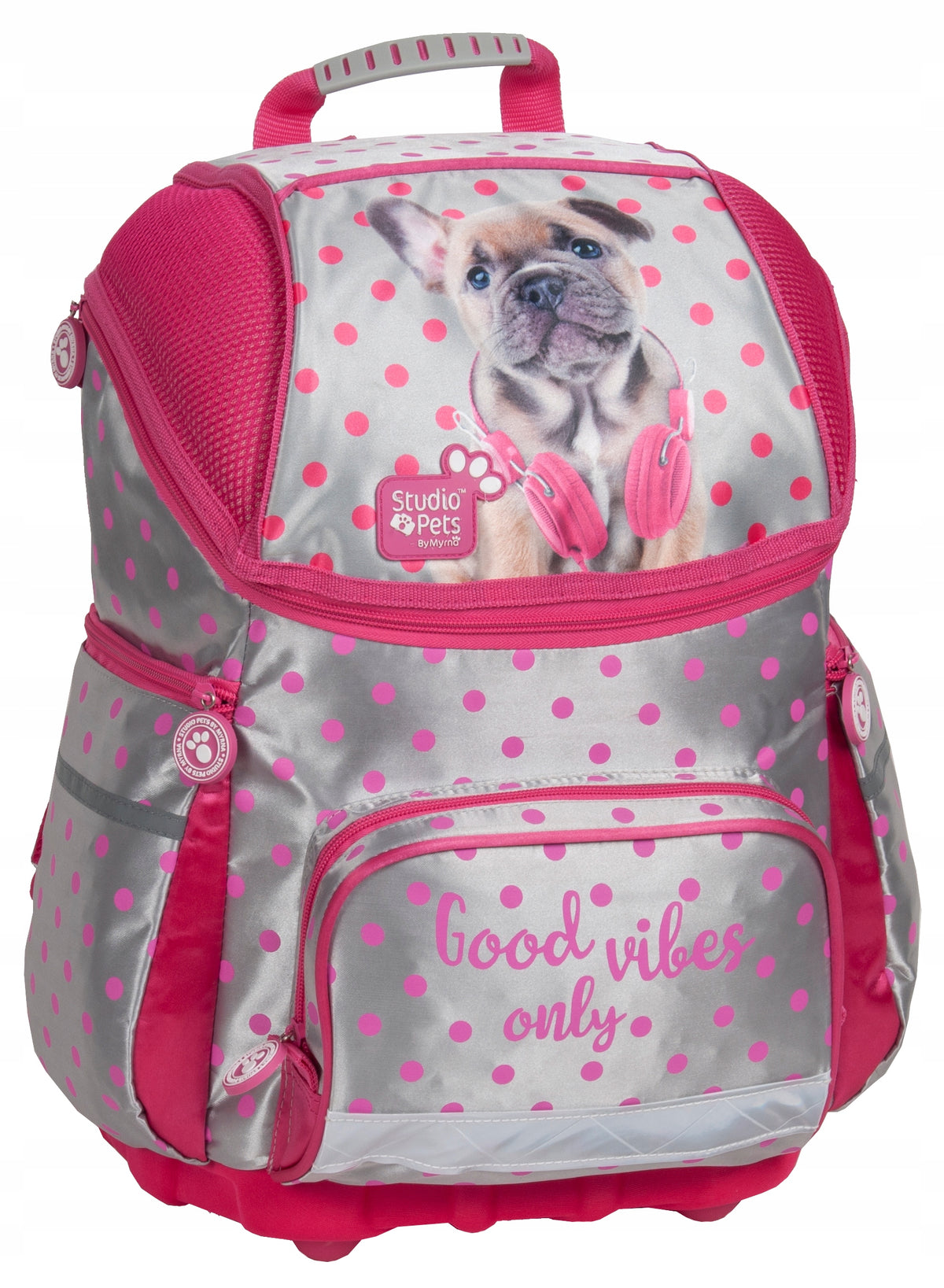 School satchel Paso Studio Pets pink with dog class 1 girls