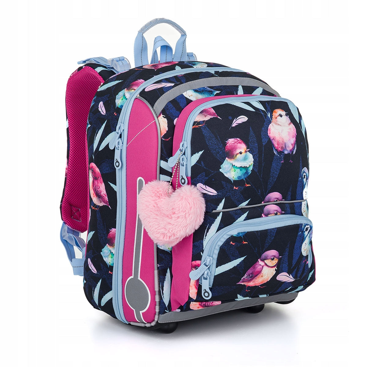 School satchel in birds Topgal BEBE 24001 for girls 1st class