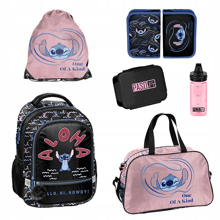 School set Stitch Paso backpack bag pencil case lunchbox 1-3 kl