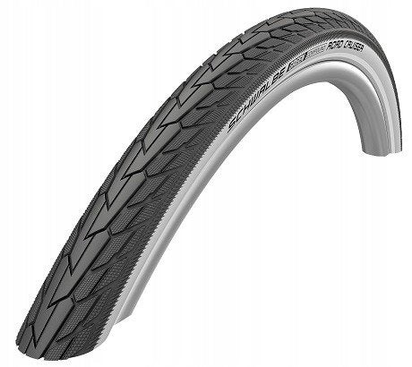 Fahrradreifen 28" Schwalbe Road Cruiser HS 484, Active Wired 42-622 Whitewall-Reflex 