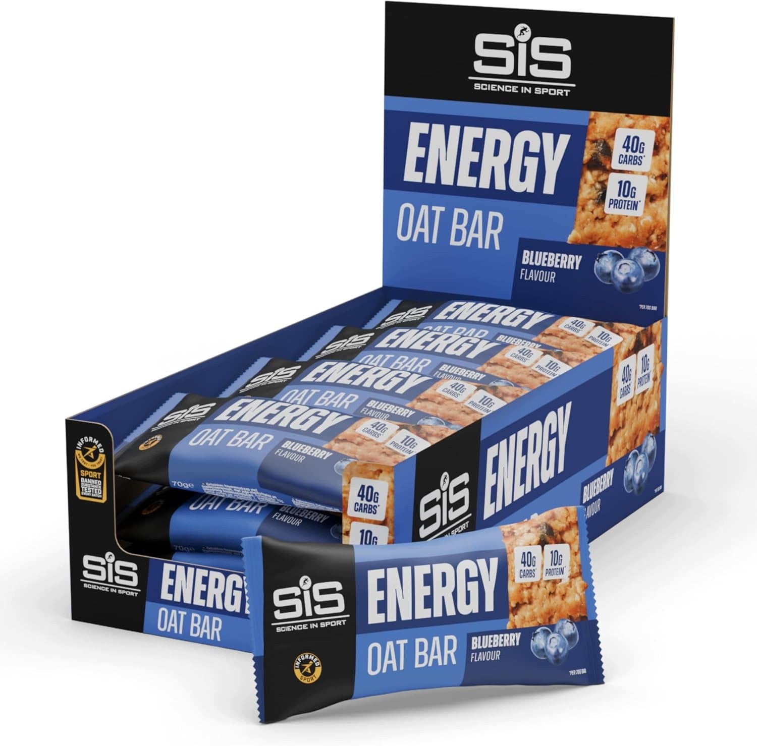 Science in Sport Energy Oat Bar Blueberry 12 Pack