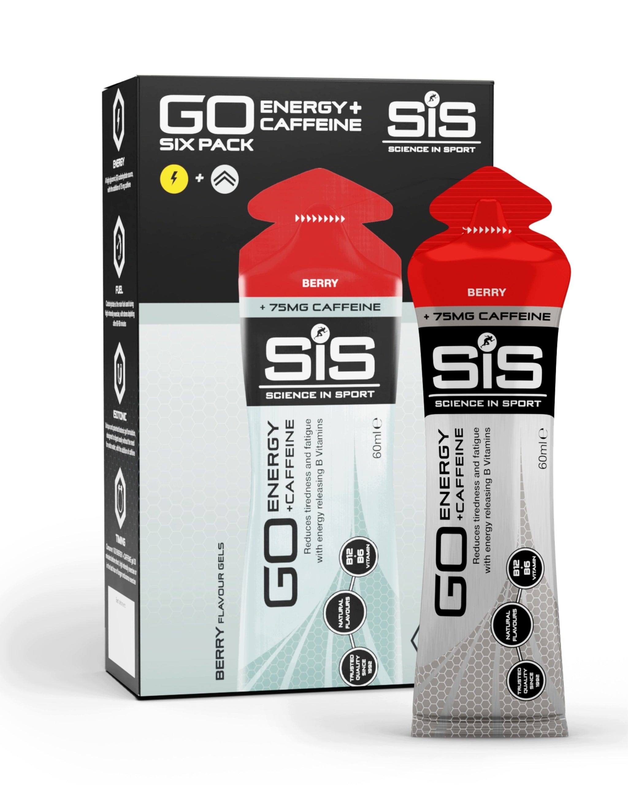 Science in Sport GO Energy + Caffeine Gel Forest Fruit 6 Pack