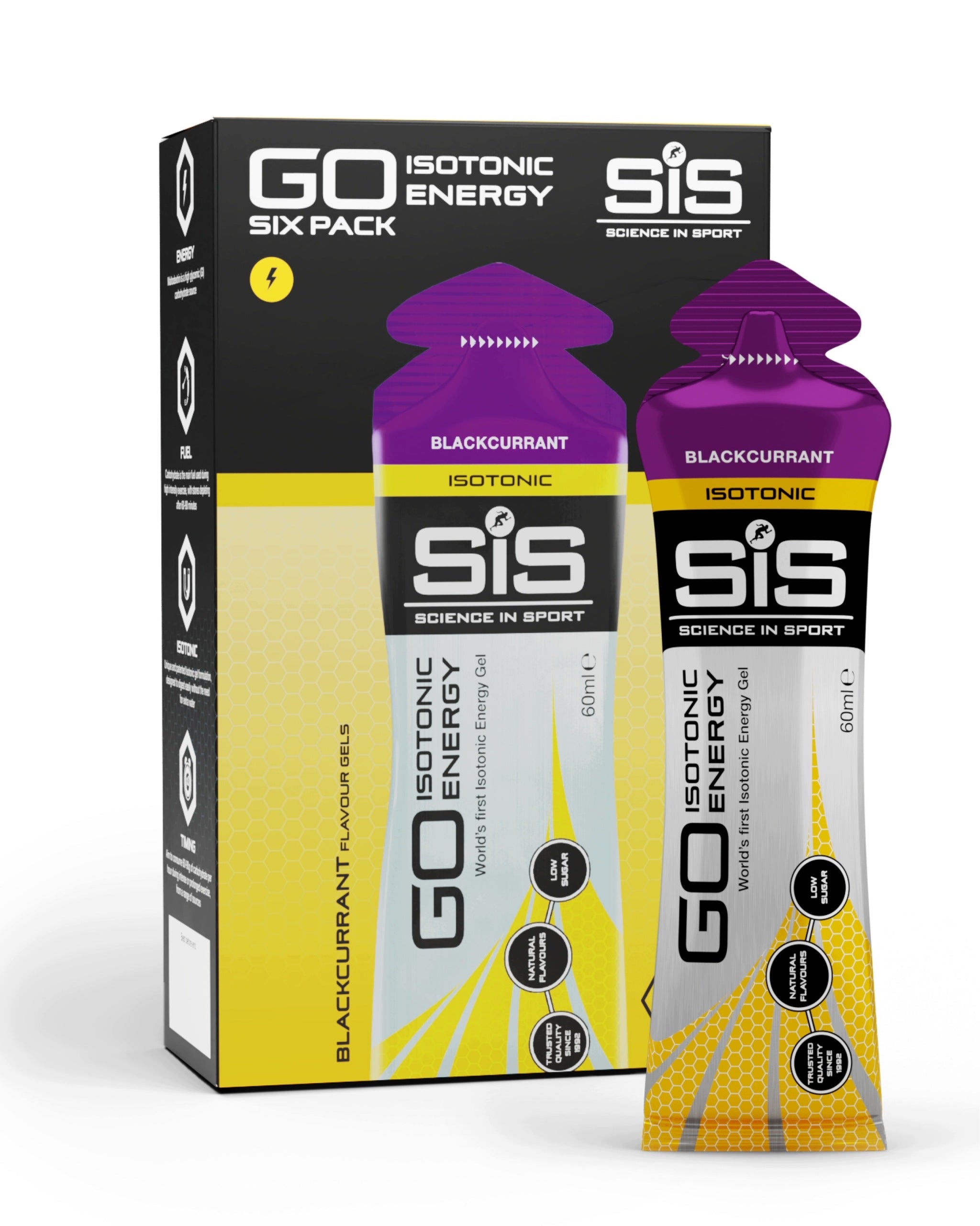 Science in Sport GO Isotonic Energy Gel Blackcurrant 6 Pack
