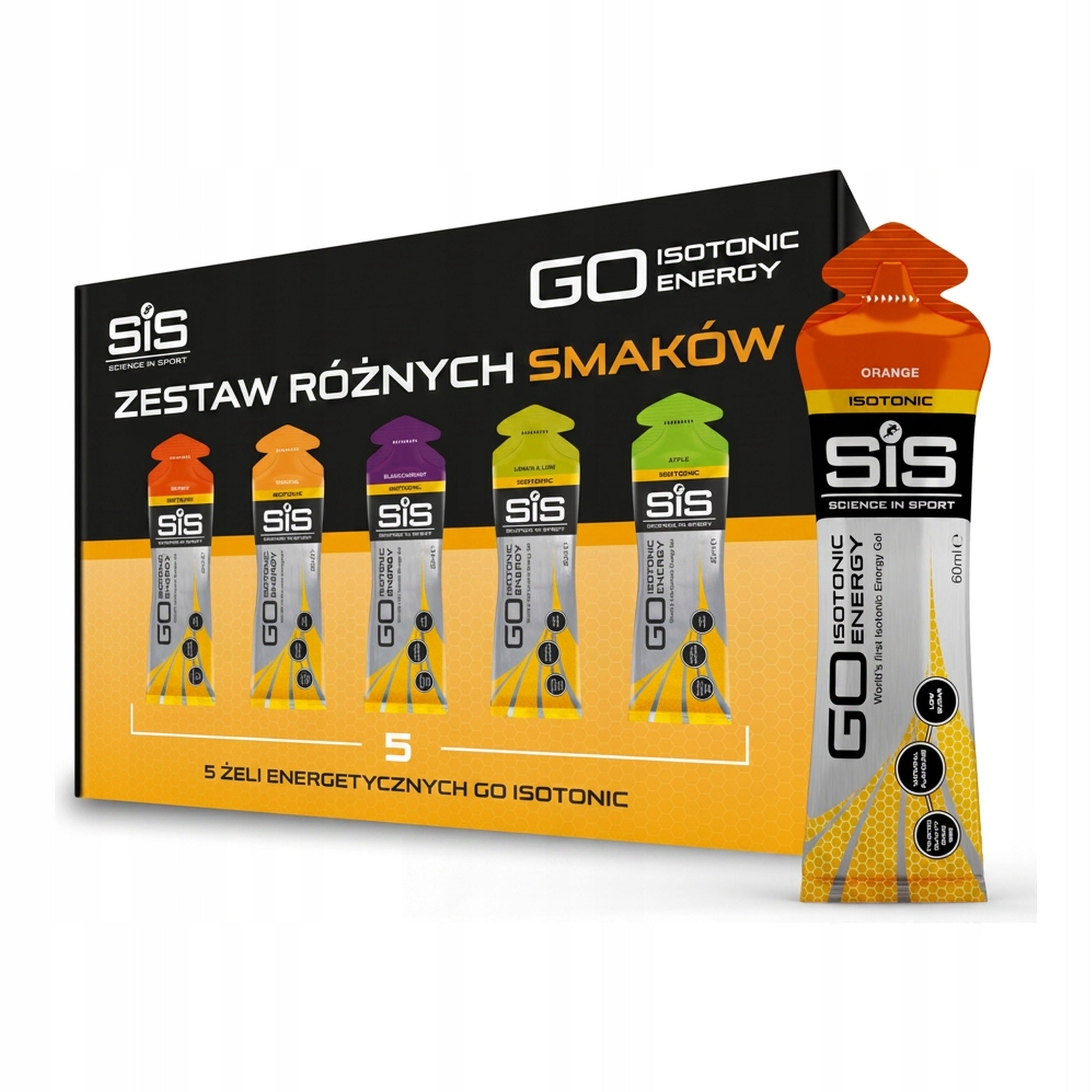 Science in Sport GO Isotonic Energy Gel Mix of Flavors 5 Pack