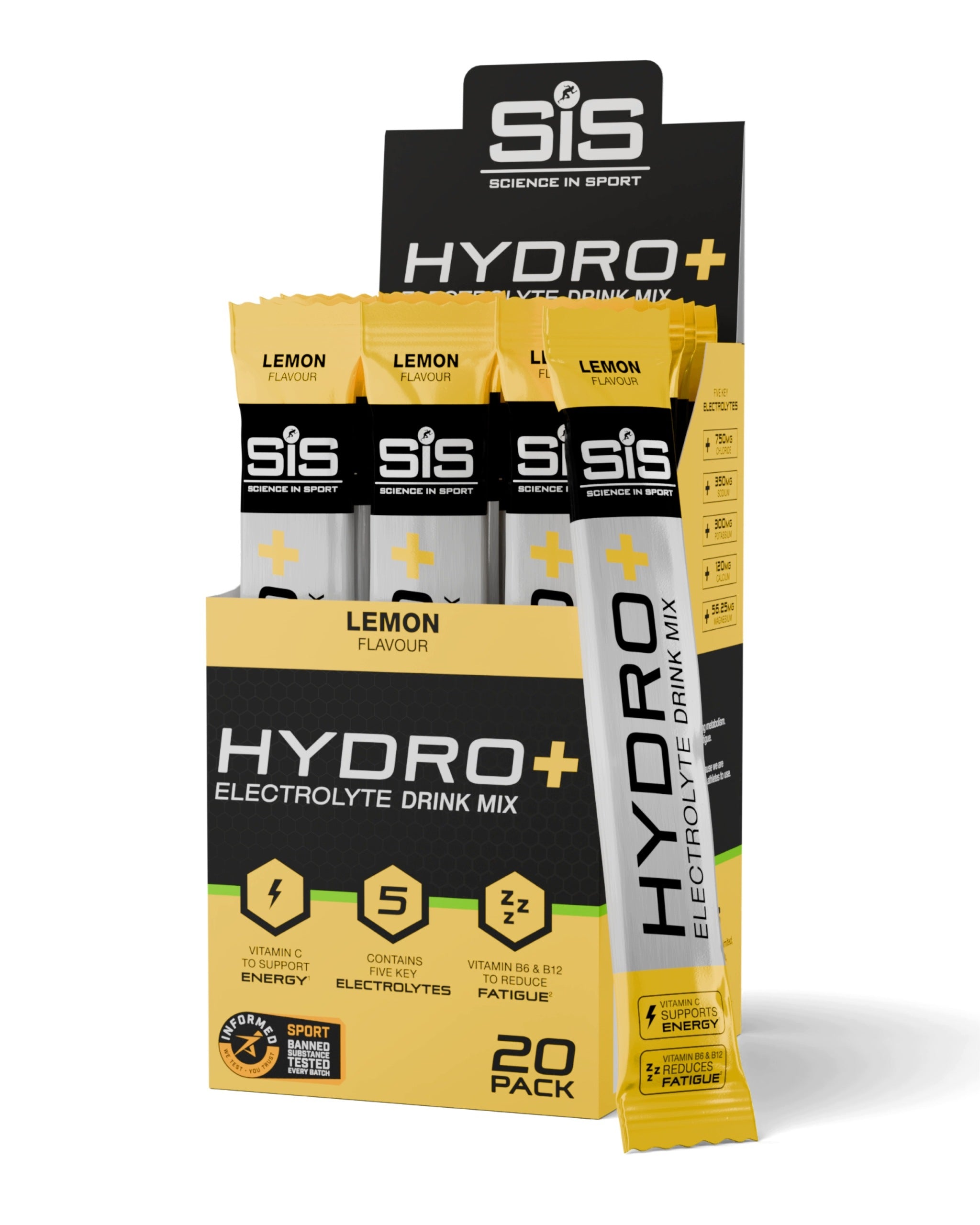 Science in Sport Hydro+ Drink Mix Lemon 20 sachets
