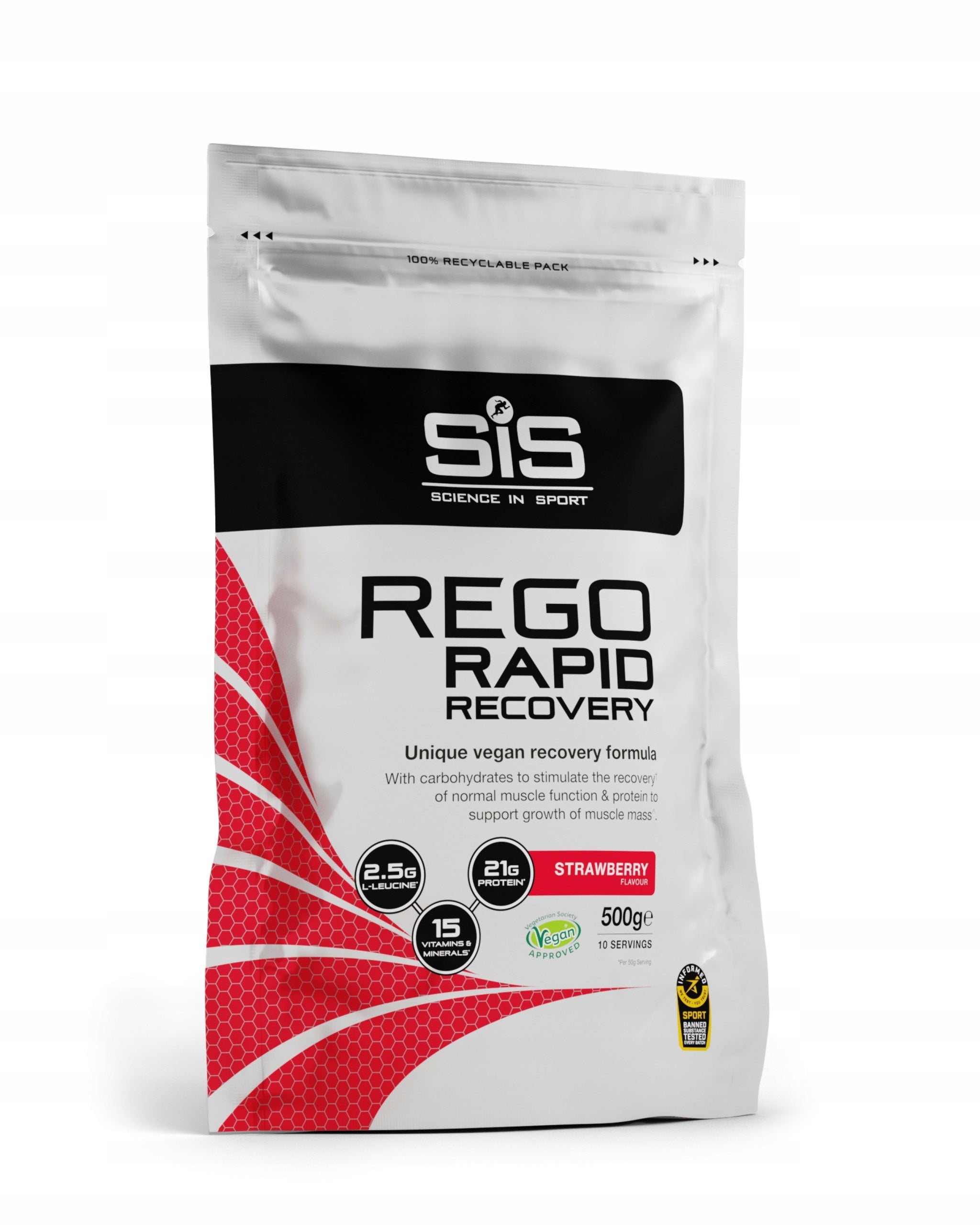 Science in Sport REGO Rapid Recovery Strawberry 500g