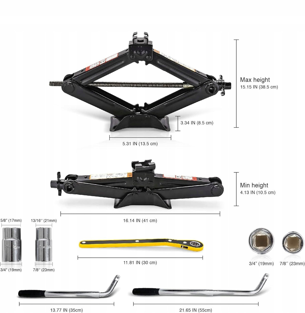Scissor Lift for Car 1,5 T, Tyre Lift Tool Kit Brand no brand