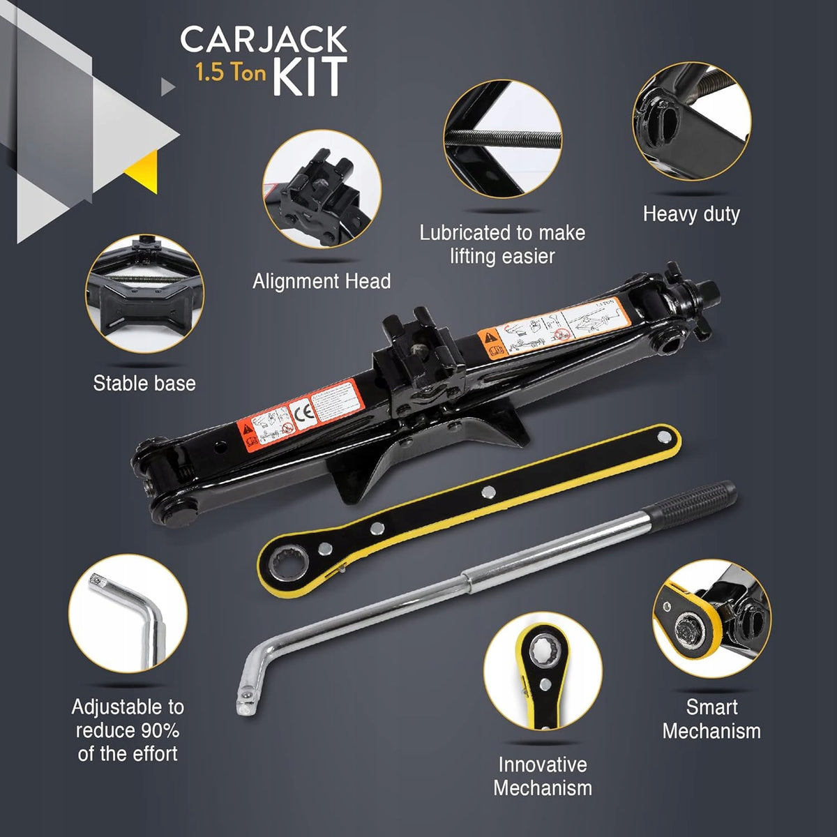 Scissor Lift for Car 1,5 T, Tyre Lift Tool Kit Manufacturer code B09JJTW2ZV