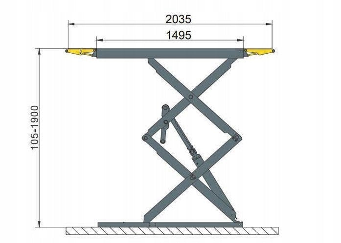 Scissor lift 3t Well Kraft 301LP 400V Brand Well Kraft