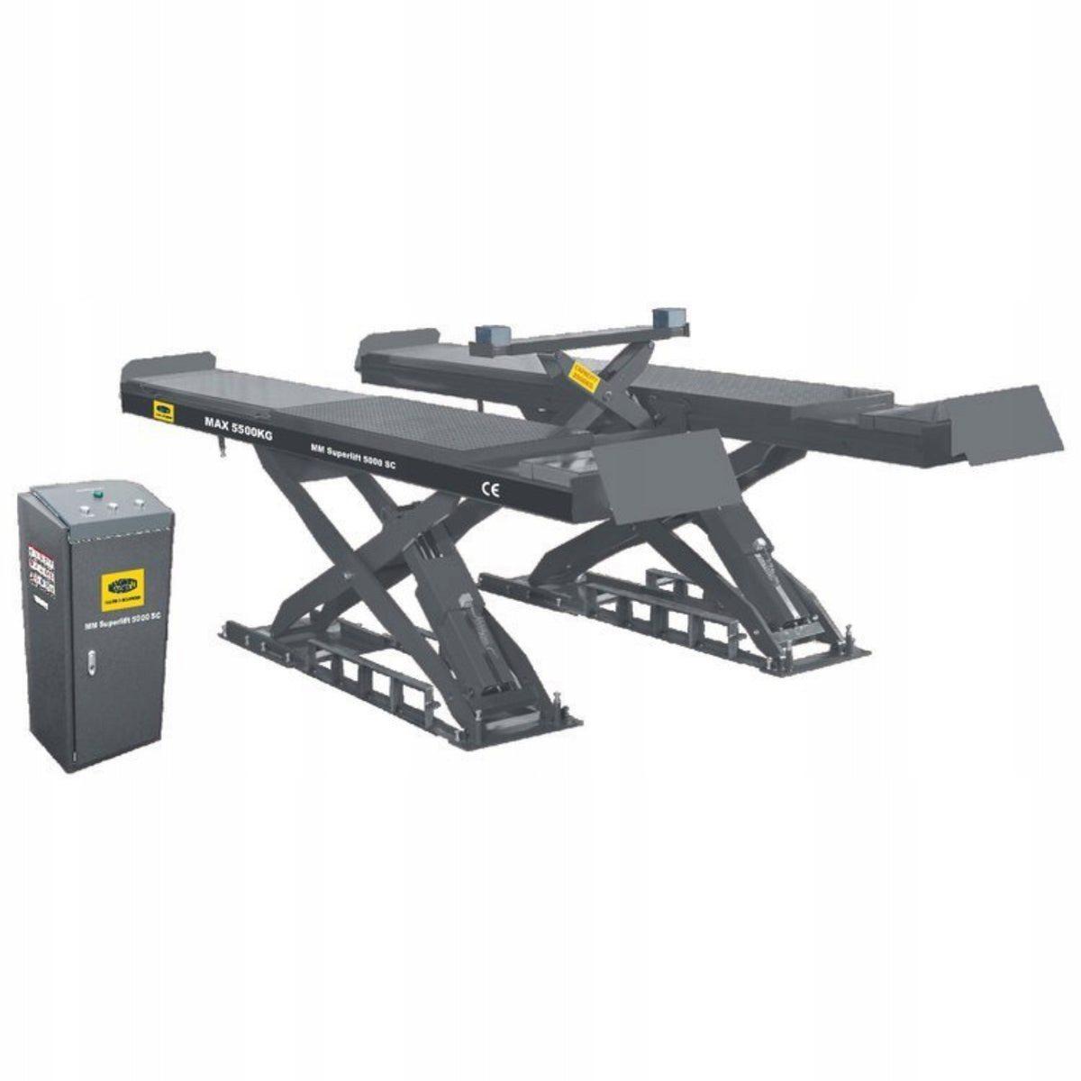Scissor lift geometry with jack 5,5T 400V MM Superlift 5000SC Brand Magneti Marelli