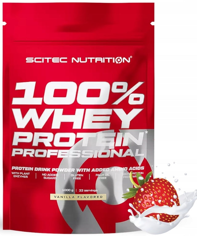 Scitec Nutrition 100% Whey Protein Professional 1000g STRAWBERRY