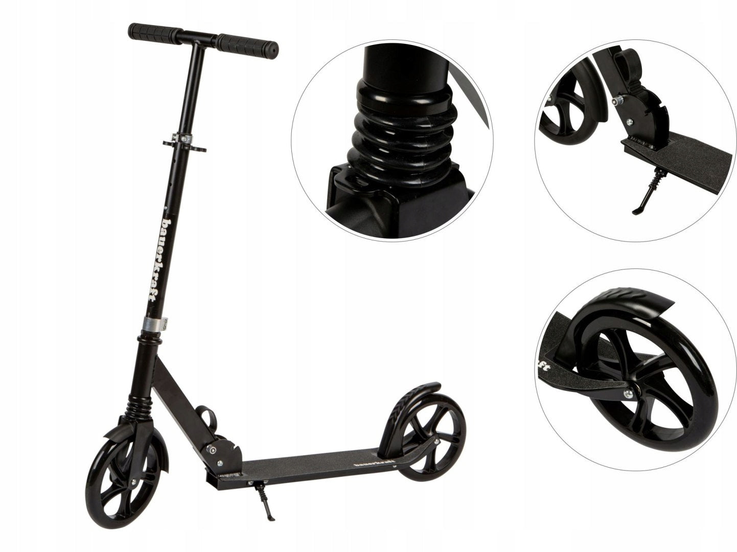 Scooter Black Folding Height Adjustment 91-100 cm Children and Youth Packaging status original