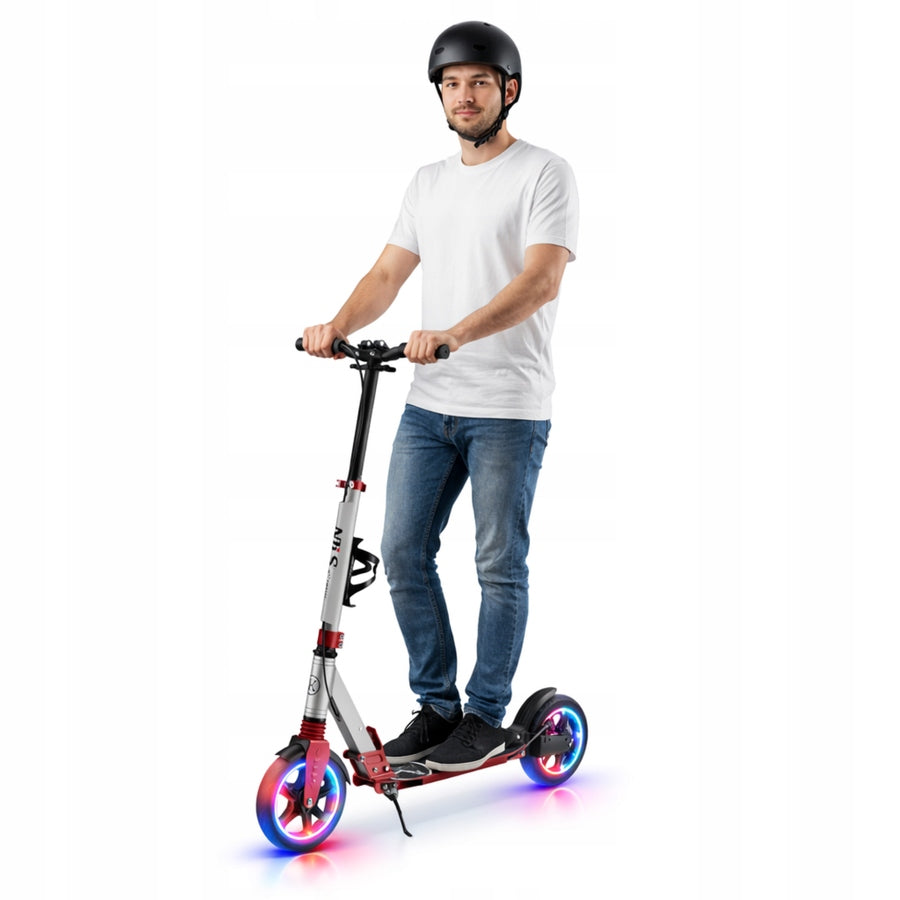 Scooter Classic Folding Adjustable Wheels 200mm LED With Disc Brake Brake yes