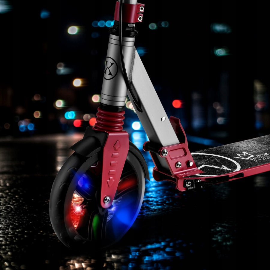 Scooter Classic Folding Adjustable Wheels 200mm LED With Disc Brake Brand Nils Extreme