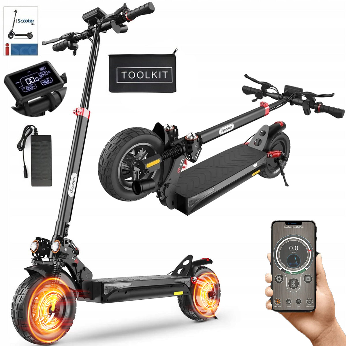 Scooter Electric Scooter 800W iscooter ix4 48V up to 45 km/h, Wheels 10"