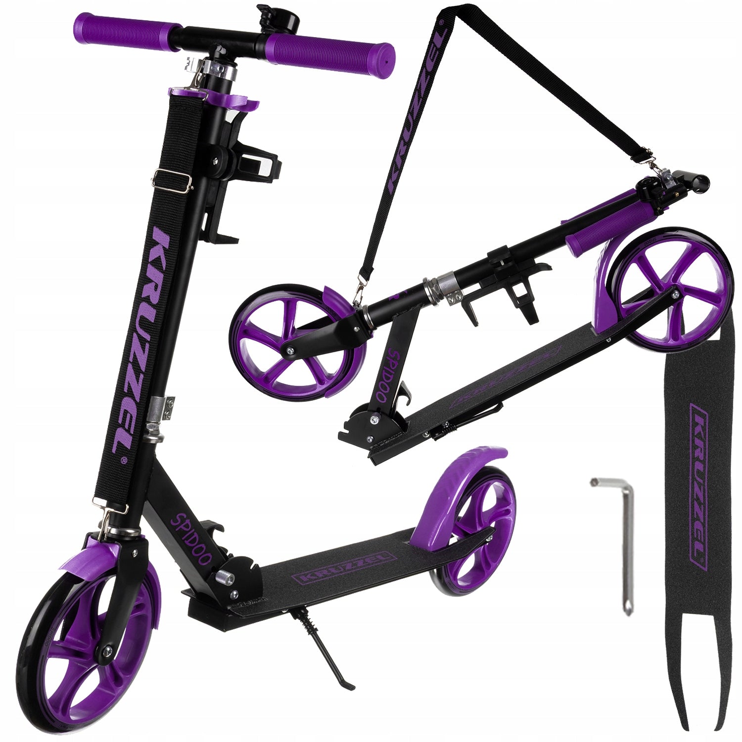 Scooter Folding for Children City Spidoo Large Lightweight Wheel Brake 200mm