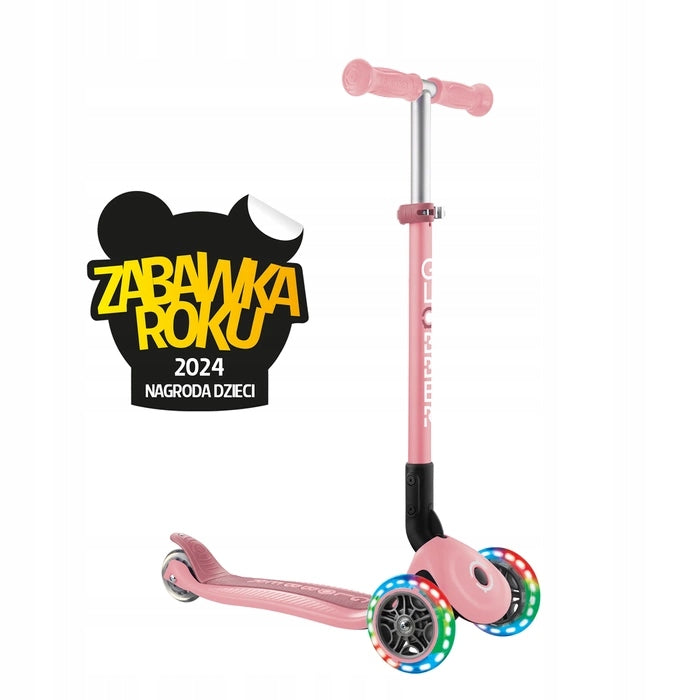 Scooter Globber PRIMO FOLDABLE LIGHTS (432-211-3) LED foldable Color pink