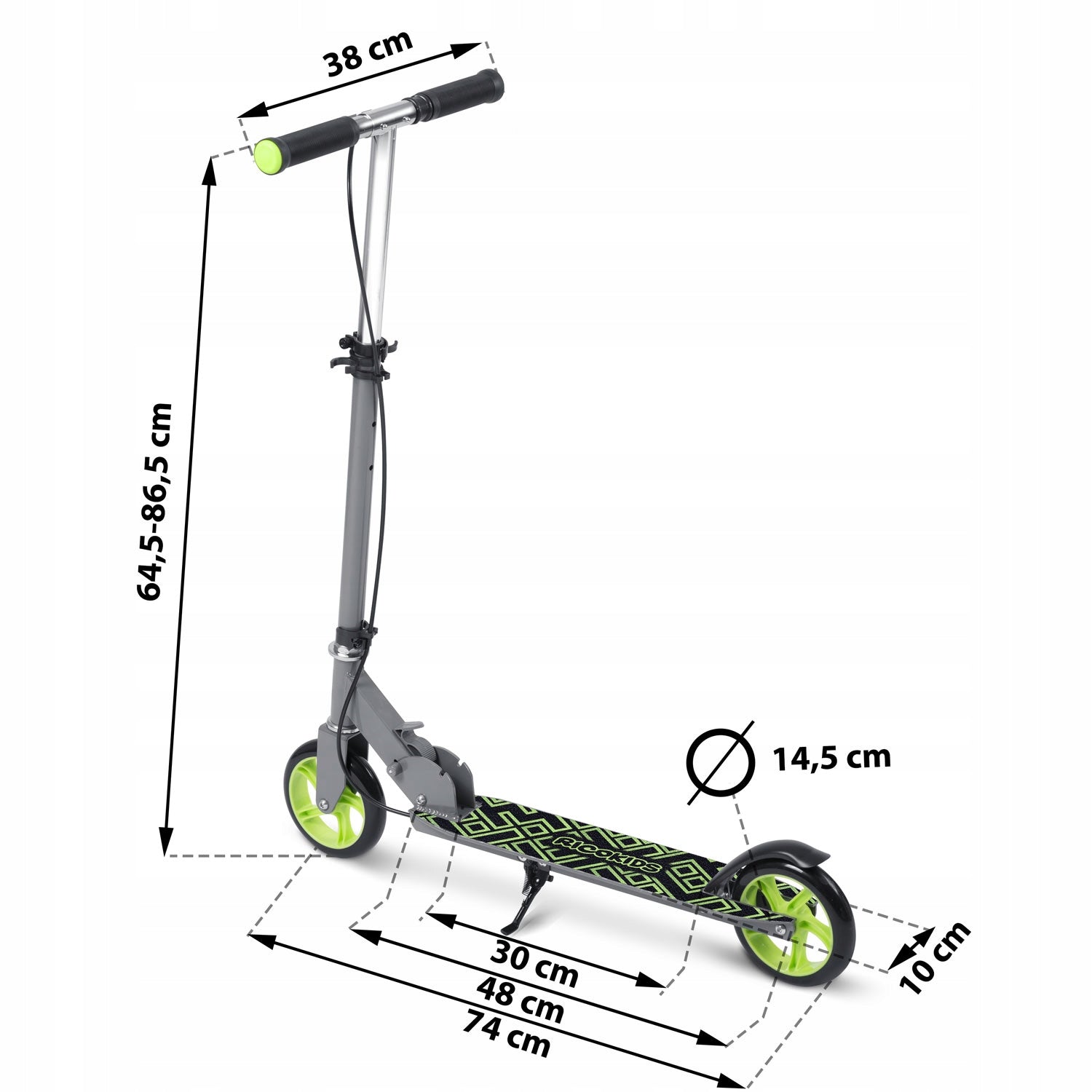 Scooter Kodi grey-green Ricokids Weight 2.9 kg