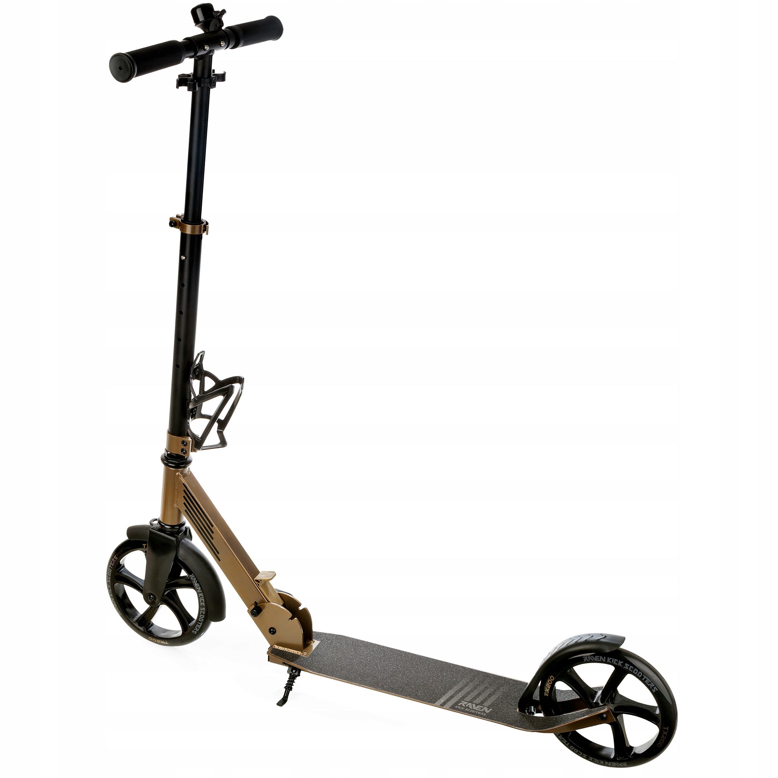 Scooter LARGE Foldable RAVEN Sentel Gold 200mm bell water bottle holder Brake yes