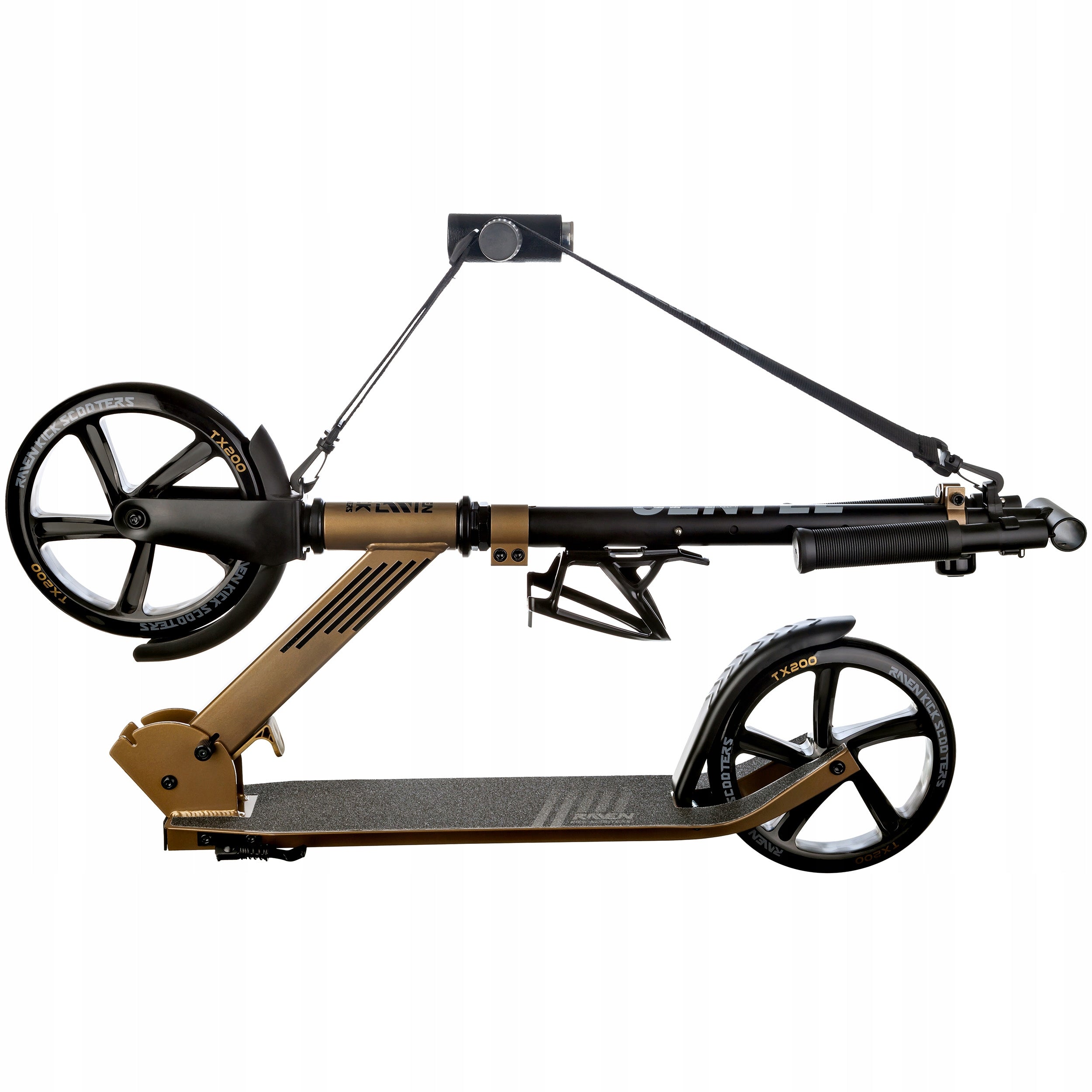 Scooter LARGE Foldable RAVEN Sentel Gold 200mm bell water bottle holder EAN (GTIN) 5903576128329