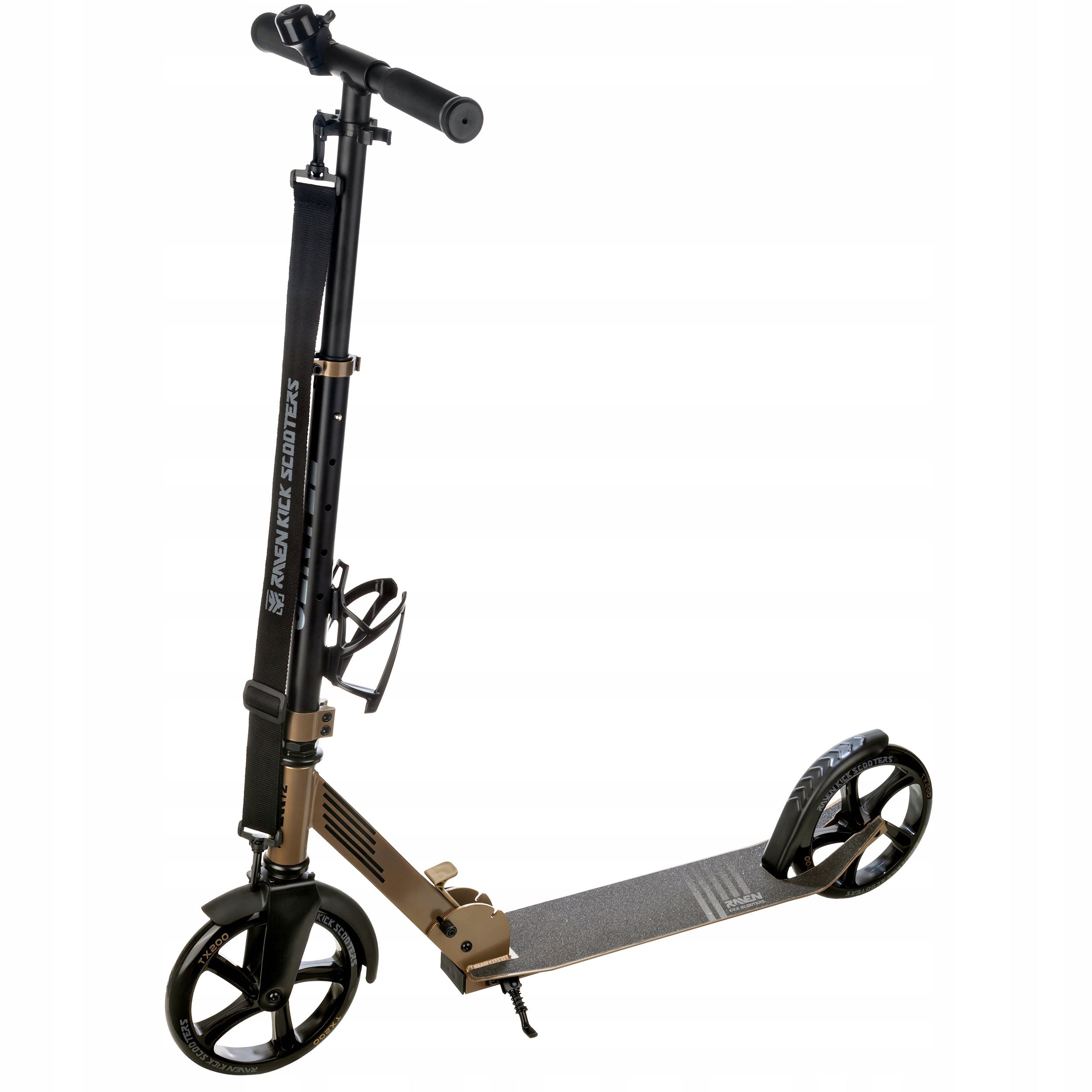 Scooter LARGE Foldable RAVEN Sentel Gold 200mm bell water bottle holder