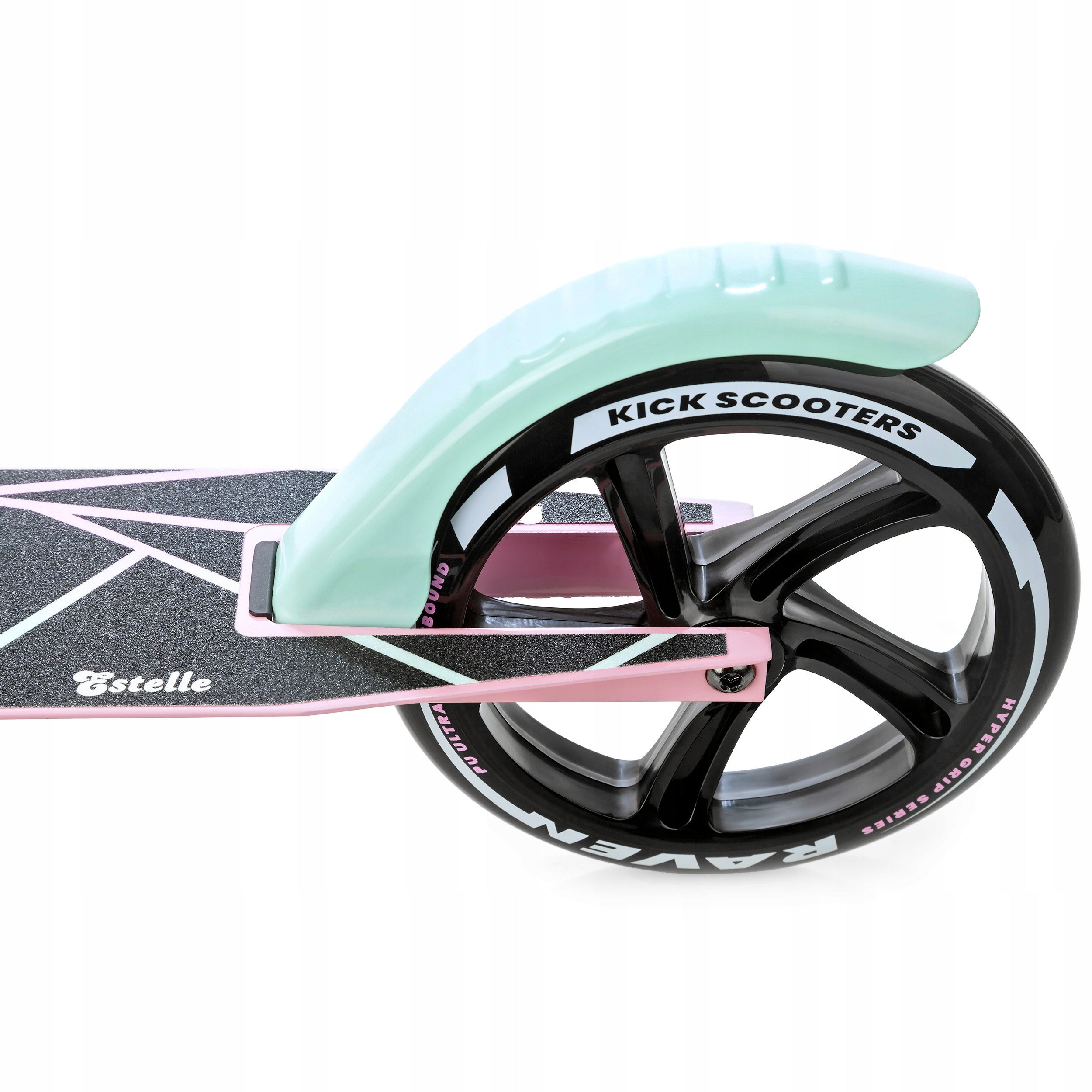 Scooter LARGE Folding RAVEN Estelle 200mm with brake and bell Color multicolor