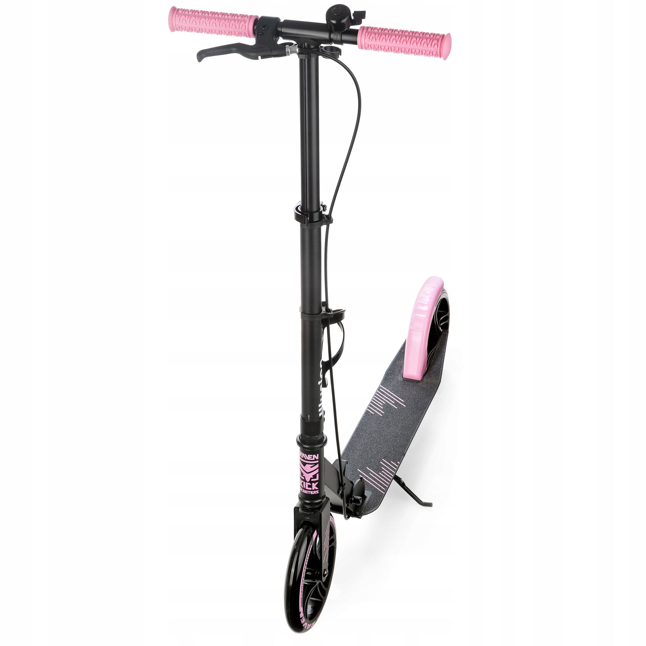 Scooter LARGE Folding RAVEN Illusion Pink 200mm with brake Color black pink