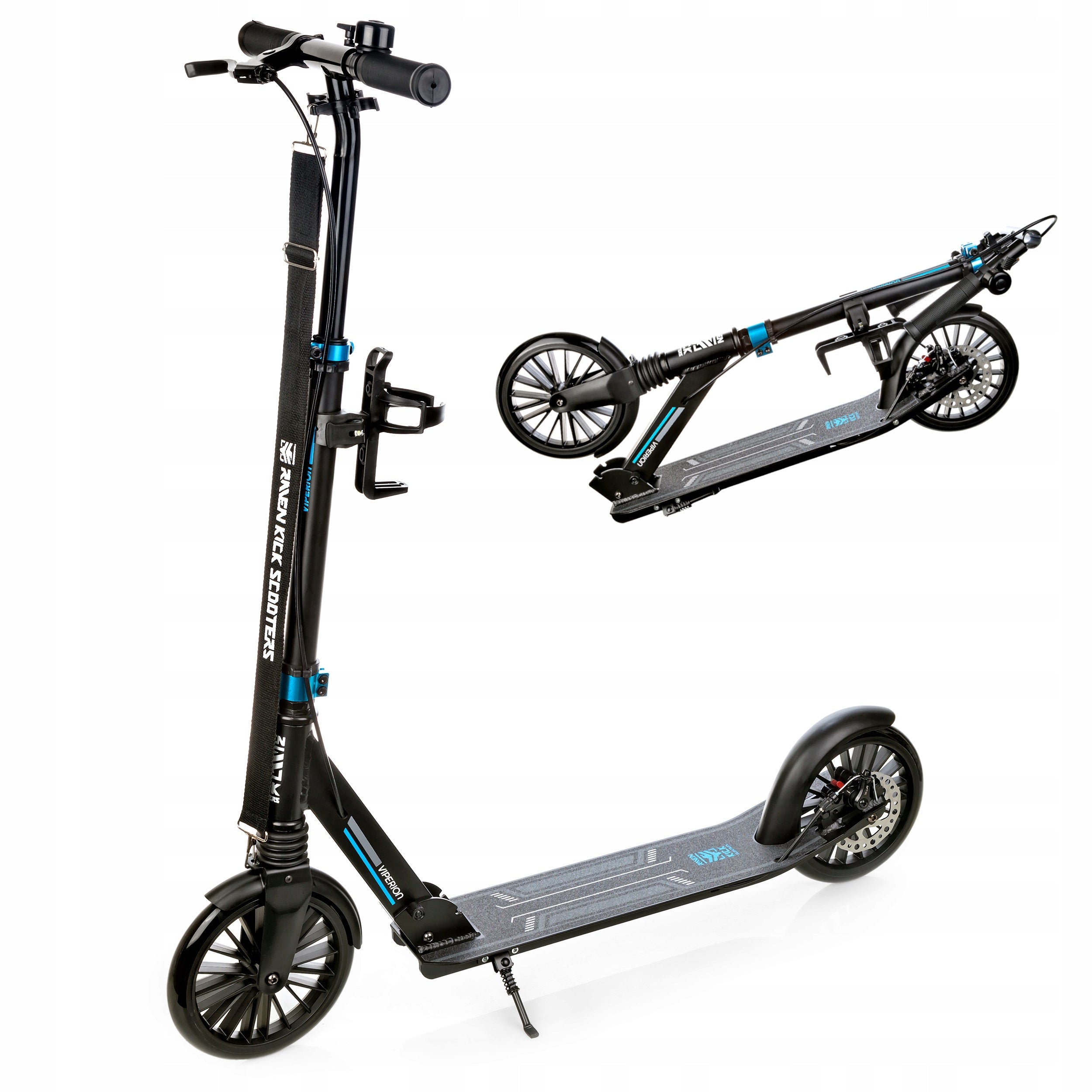 Scooter LARGE Folding RAVEN Viperion 200mm disc brake shock absorber