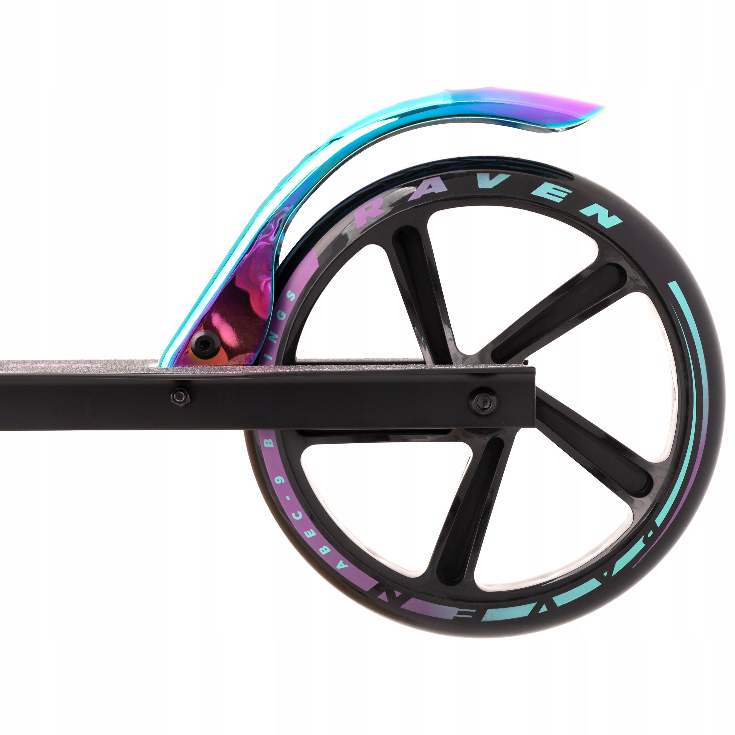 Scooter LARGE RAVEN Celia Black 200mm with brake and water bottle holder Brand Raven