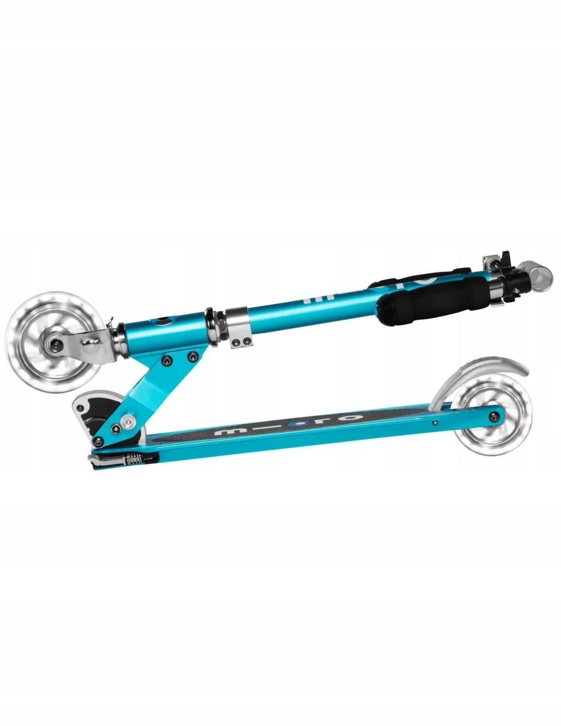 Scooter Micro Sprite LED Ocean Blue Wheels natural rubber