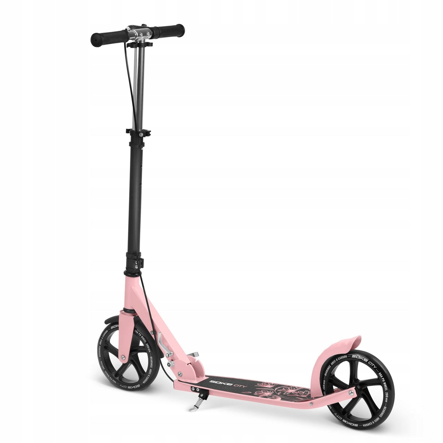 Scooter Soke City black - pink Wheels natural rubber
