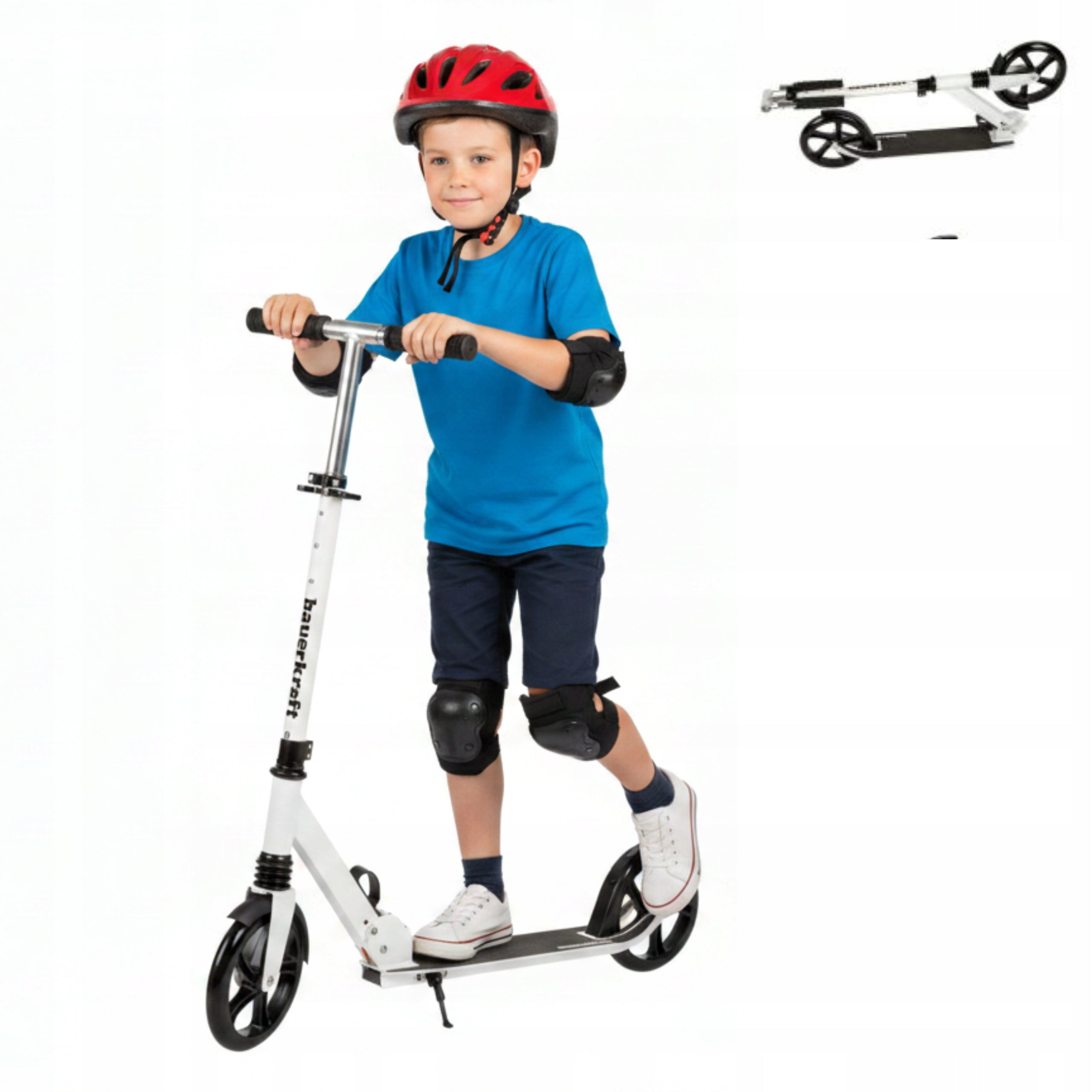 Scooter White Folding Height Adjustment 91-100 cm Children and Youth