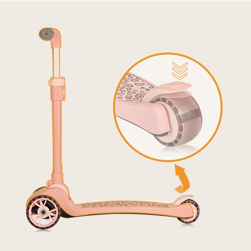 Scooter folding balance bike 2in1 tricycle led Lionelo Franky Color pink