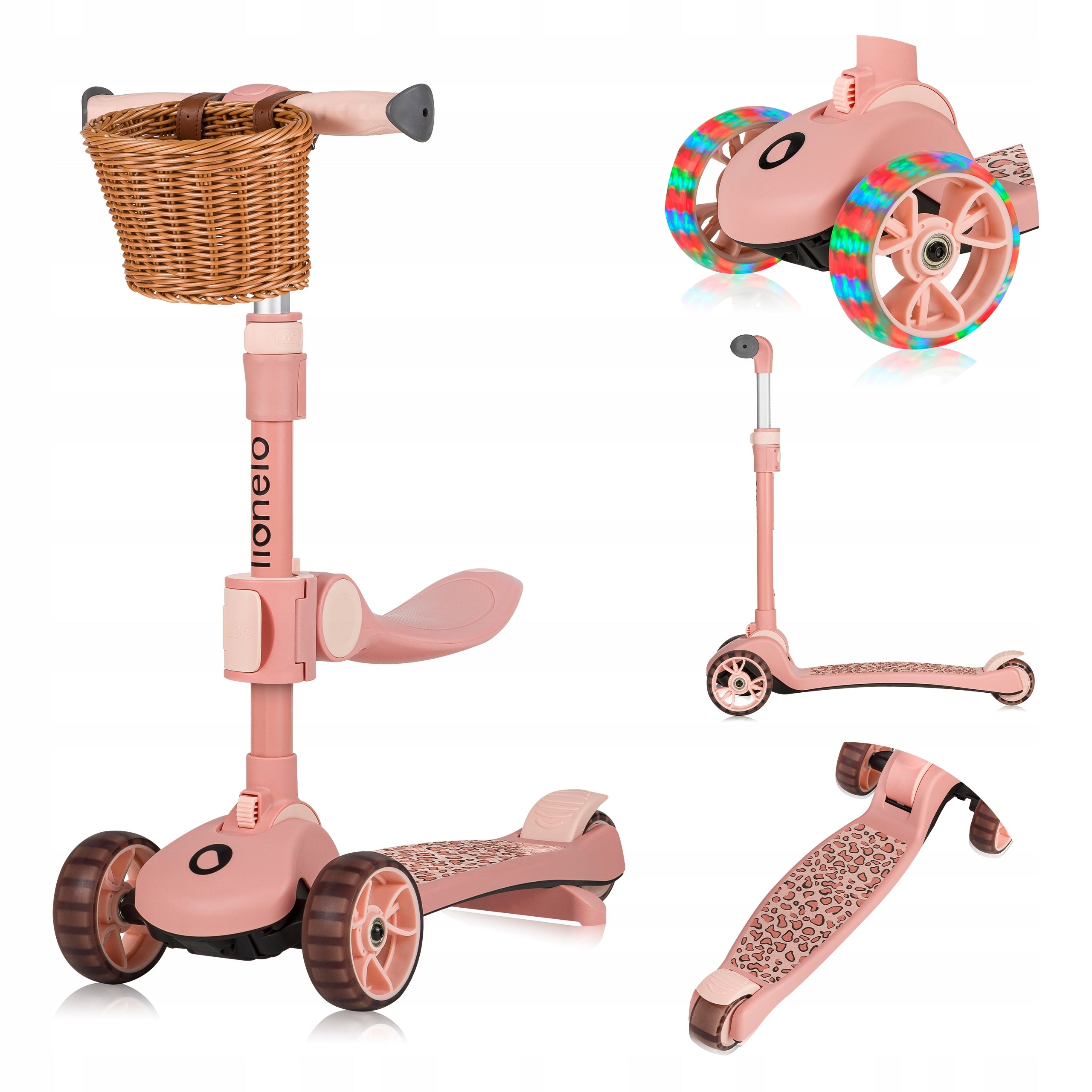 Scooter folding balance bike 2in1 tricycle led Lionelo Franky