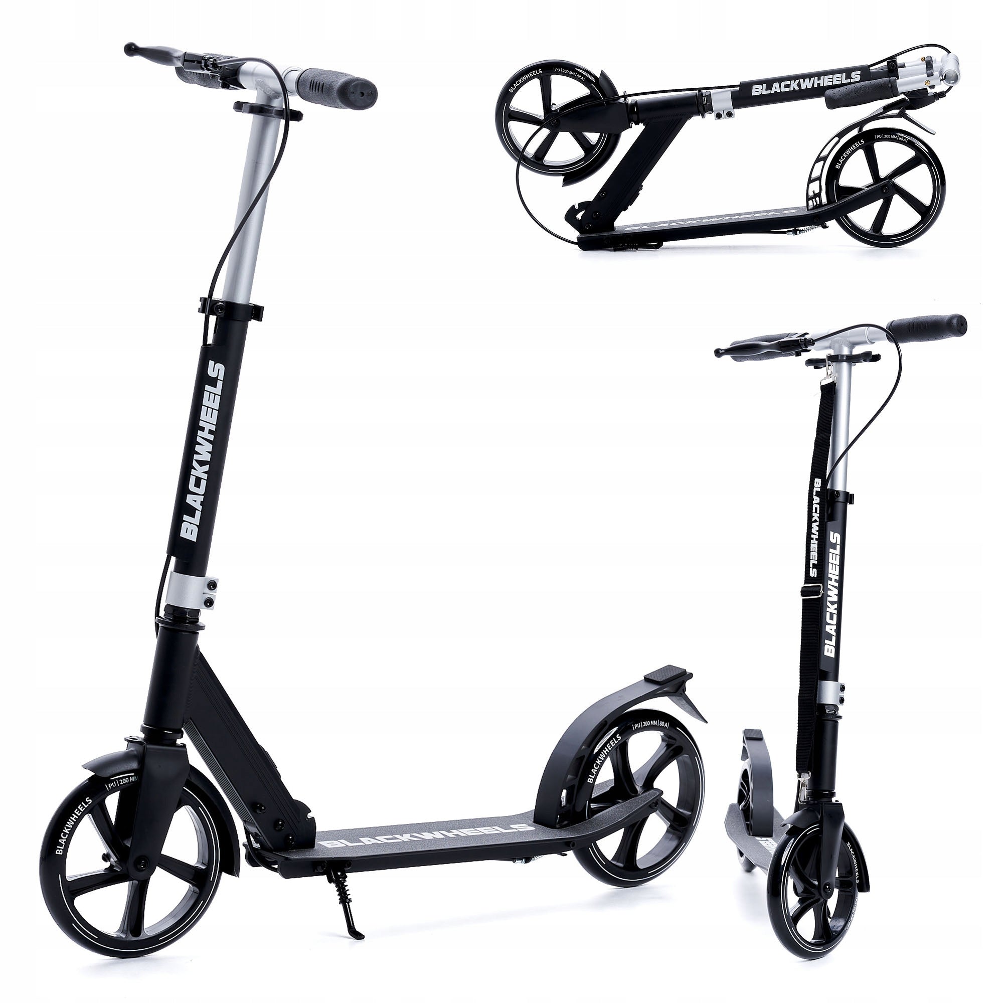 Scooter for Adults and Children Urban Folding with Brake Blackwheels