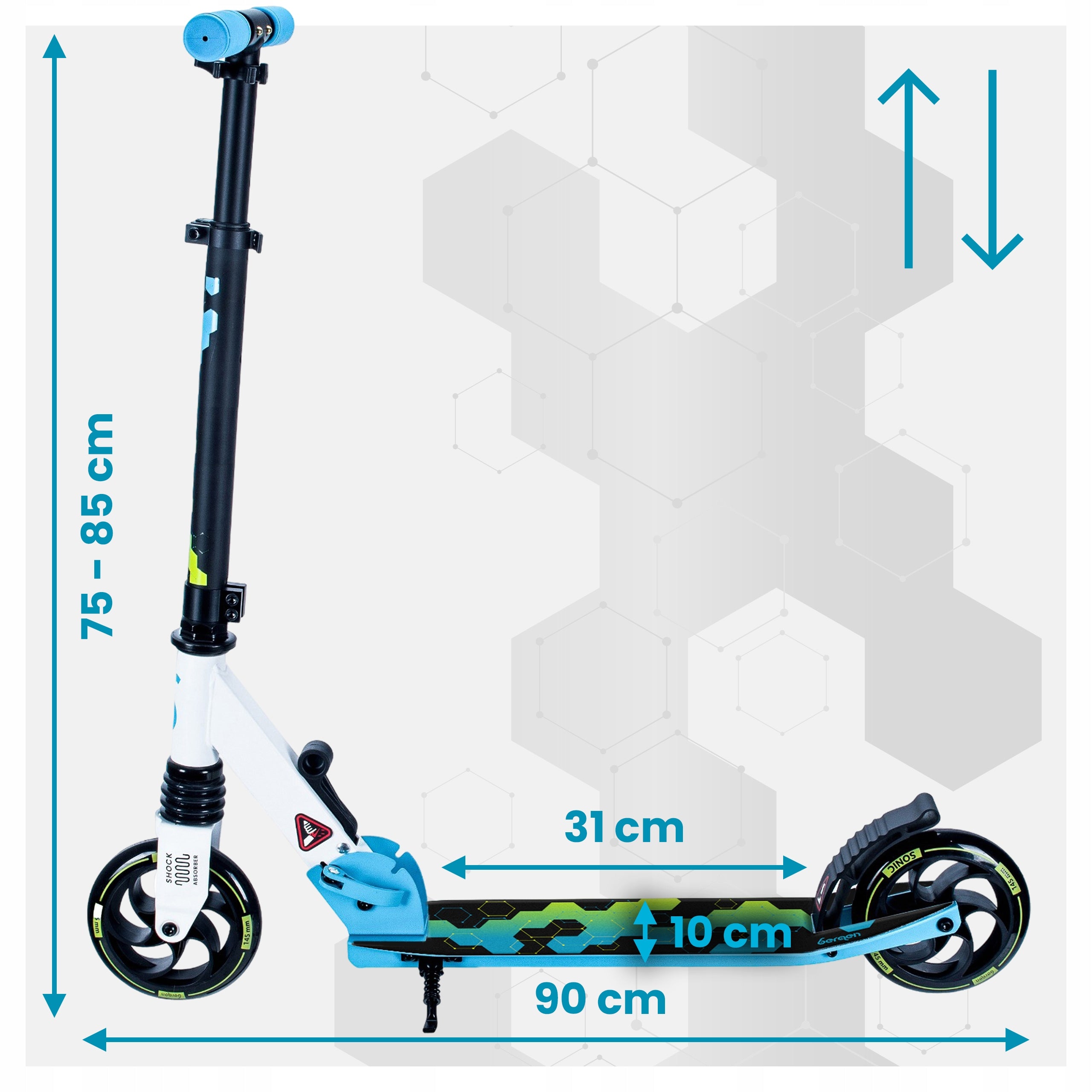 Scooter for children Bergen SONIC lightweight folding with shock absorber For gift Kind two-wheeled