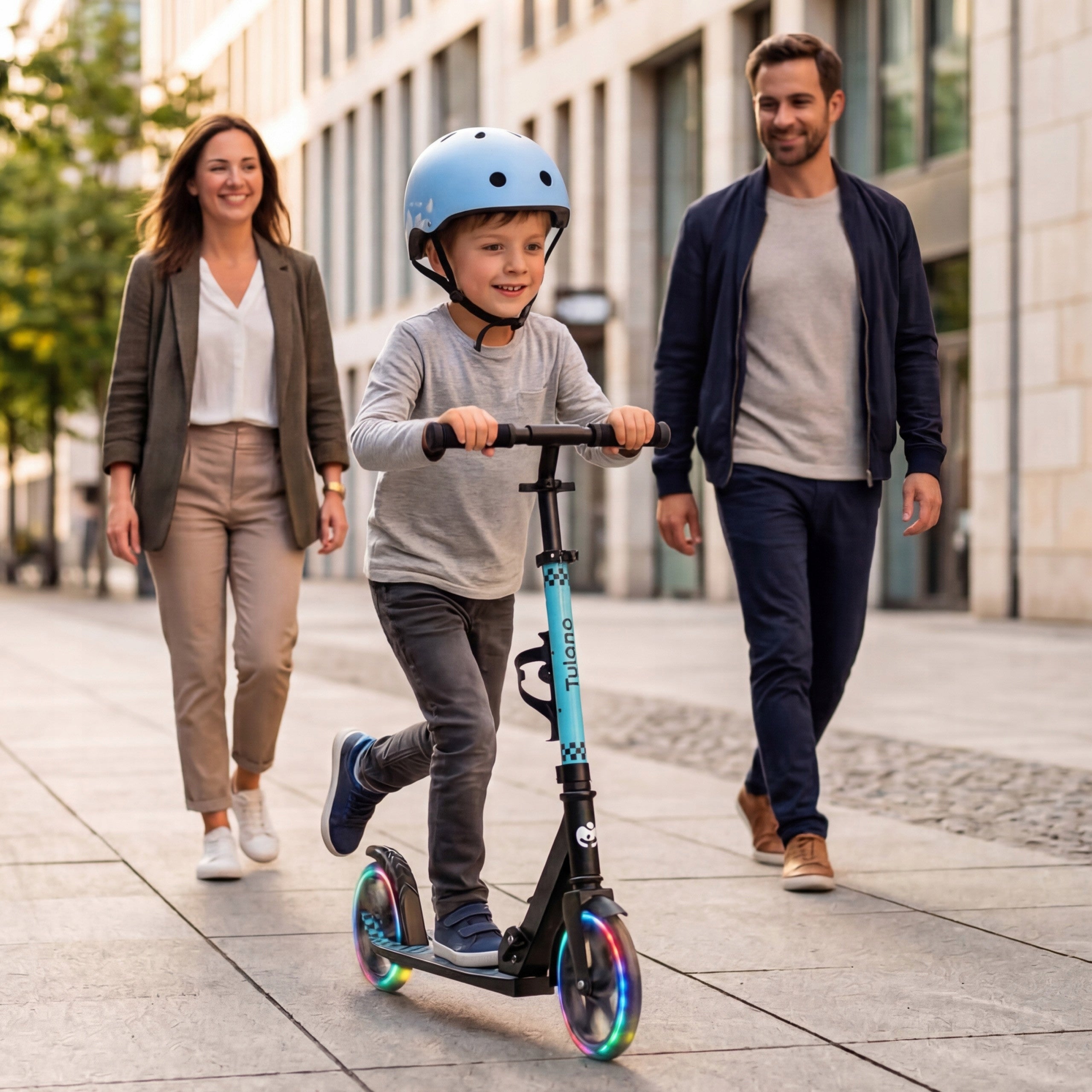 Scooter for children youth TULANO urban pixel LED folding handle 7l+ Packaging status original